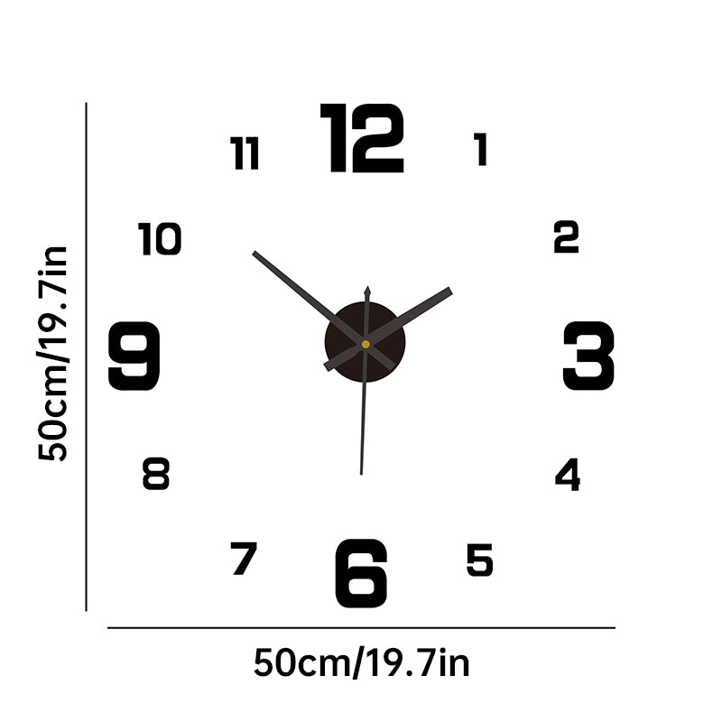 DIY Frameless Wall Clock – Modern 3D Acrylic Silent Clock for Living Room, Office, Bedroom