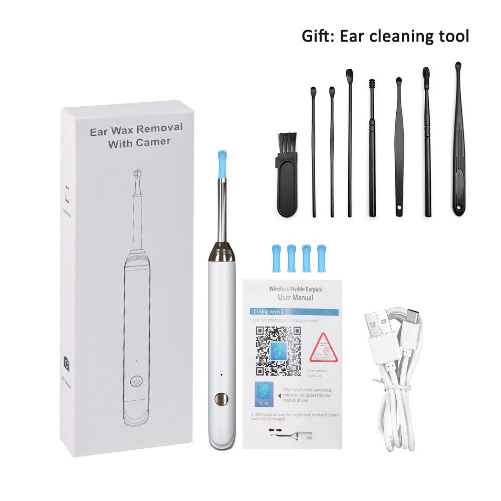 Anitrendy Smart Visual Ear Camera with HD Otoscope & Wireless Ear Spoon – Safe Ear Wax Removal Tool for Adults & Kids