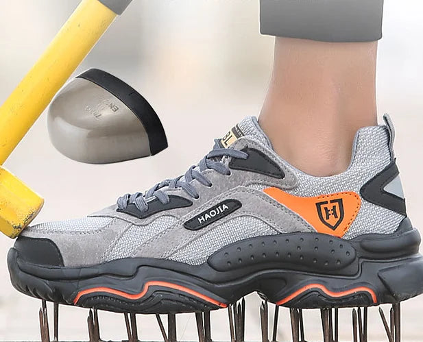 Anti-smashing Anti-puncture Work Safety Shoes Men.