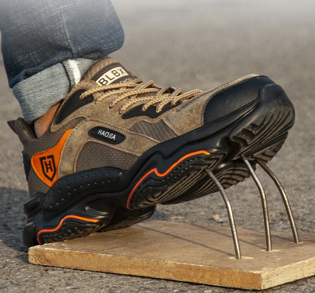 Anti-smashing Anti-puncture Work Safety Shoes Men.