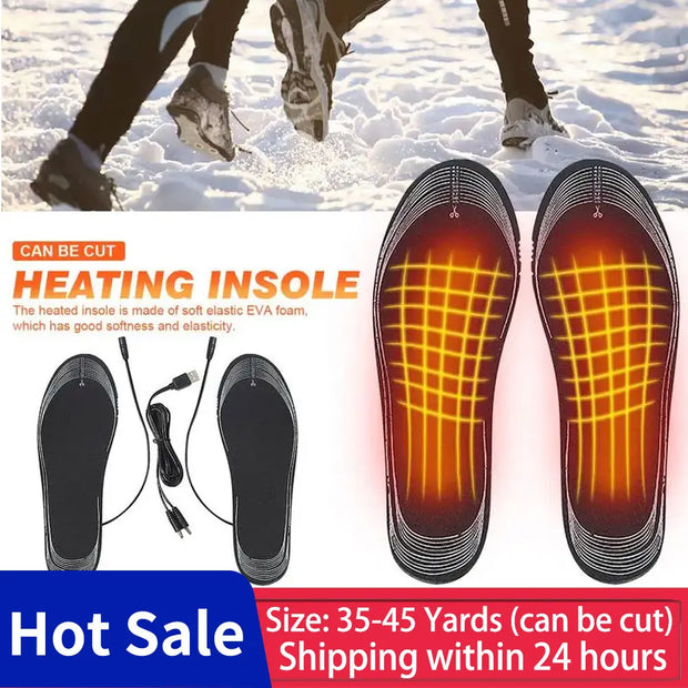Heated Insoles For Men Women Rechargeable Heating Boot Insole Feet Warmer Pads Cut To Any Size Heating Electric Heated Insoles