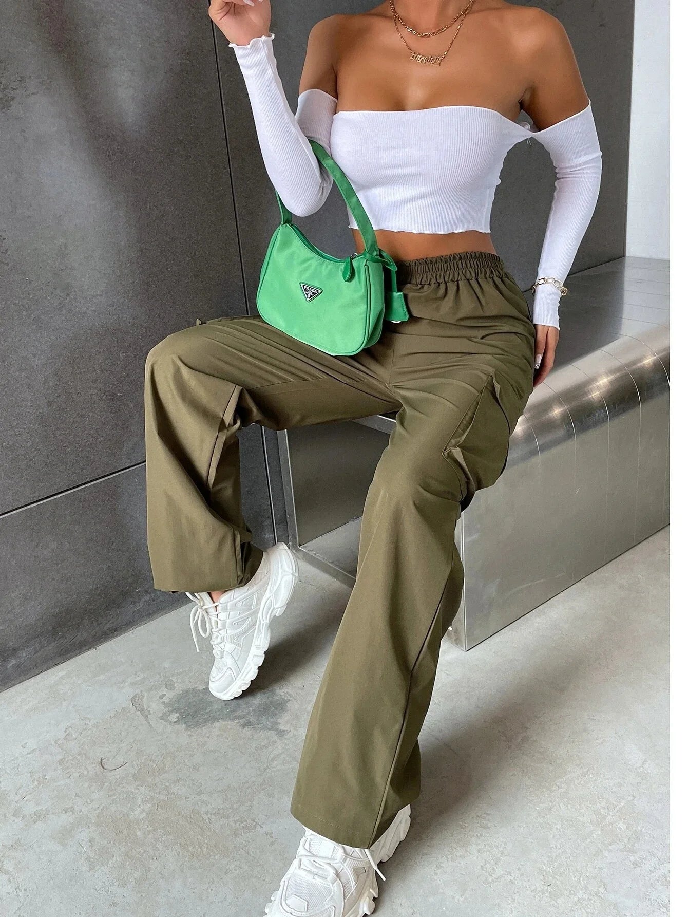 Baggy Cargo Joggers Pants – Women’s High Waist Casual Oversized Trousers UK Commute Style