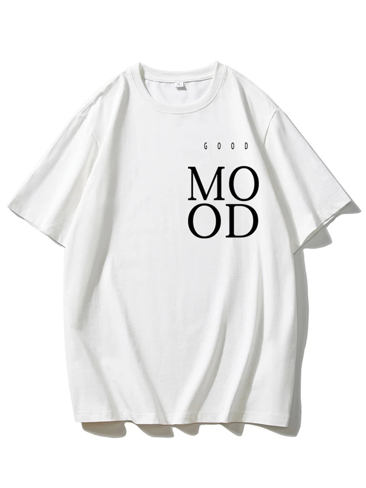 Simple Letter Print T-shirt – Blessyuki Women’s Cotton Plus Size Casual Harajuku Tee UK Summer