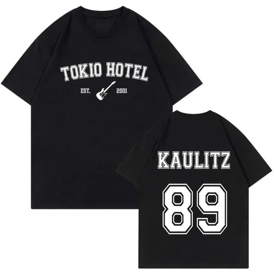 Rock Band Tokyo Hotel Monogram Print T Shirt Summer Street Casual Short Sleeve All-purpose T-shirt Men Women Cool Fashion Tees