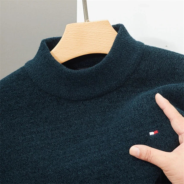 Men's SUMMER Clothes Sweater Half Turtleneck Loose Youth Fashion City Simple South Korea Fashion Warm Keeping Thick Sweater