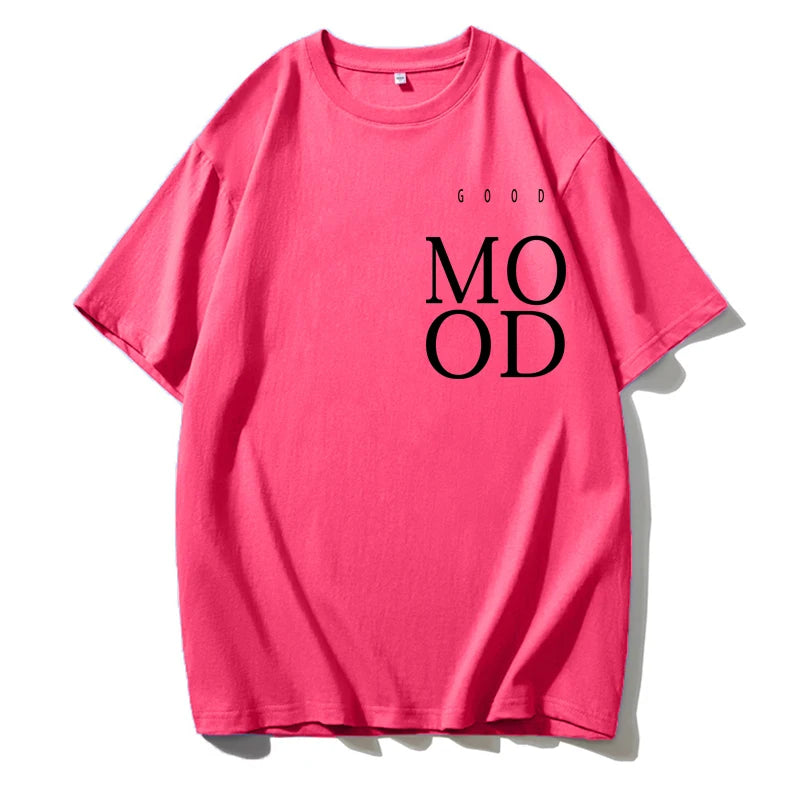 Simple Letter Print T-shirt – Blessyuki Women’s Cotton Plus Size Casual Harajuku Tee UK Summer